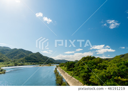 Scenery of Yoshii River in Okayama Prefecture (Akamata City) 46191219