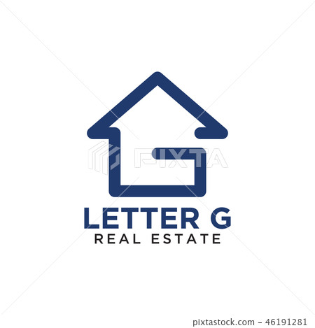 Initial letter g home real estate logo design - Stock Illustration ...