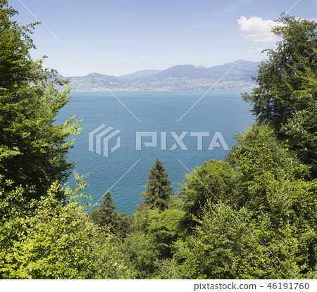 Look through at lake Geneva (France, Switzerland) 46191760