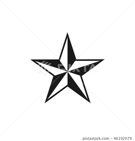 Star compass rose graphic design template vector  46192079