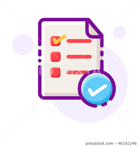 Order list LineColor illustration Order list LineColor illustration 46192246