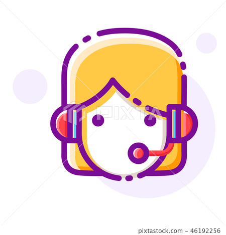 Customer service LineColor illustration 46192256