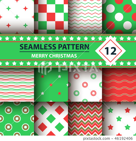 Color simple shape, Merry Christmas pattern. 46192406