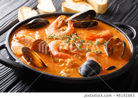 Spanish Suquet de Peix sea soup with potatoes 46192863