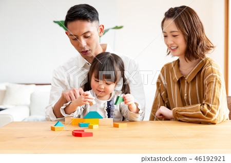 Children playing blocks Children playing blocks 46192921