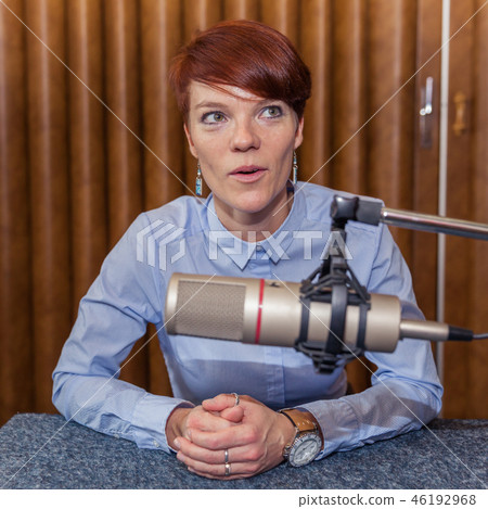 microphone in the recording studio microphone in the recording studio 46192968