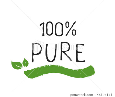Organic product label and high quality product badges. Bio Pure healthy Eco food organic, bio and 46194141
