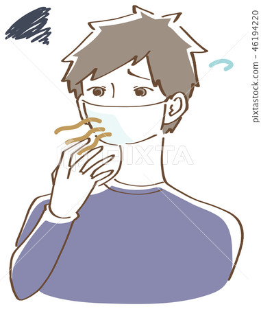 即使戴著面具聞起來的男性插圖 46194220