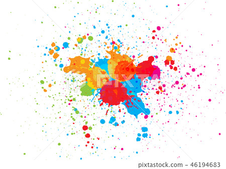 abstract splatter color background. - Stock Illustration [46194683] - PIXTA