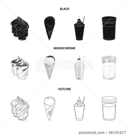 Milk, Calcium, Product, Food .Milk product and sweet set collection icons in black,monochrome Milk, Calcium, Product, Food .Milk product and sweet set collection icons in black,monochrome 46195877