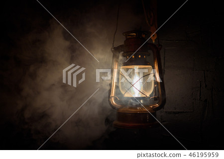 vintage lantern on a dark background vintage lantern on a dark background 46195959