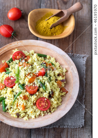 Millet stir-fry with vegetables Millet stir-fry with vegetables 46195970