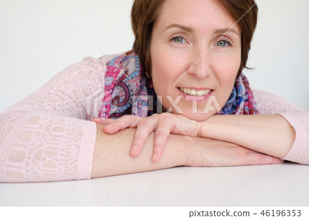 Portrait of a middle-aged woman. Portrait of a middle-aged woman. 46196353