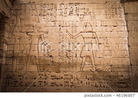 Egyptian ancient hieroglyphs  46196807