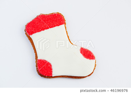 The hand-made eatable cookie of a boot The hand-made eatable cookie of a boot 46196976