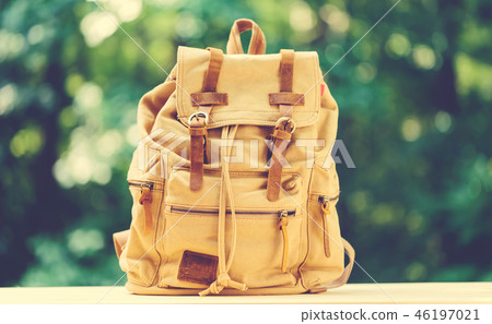 A rustic backpack A rustic backpack 46197021