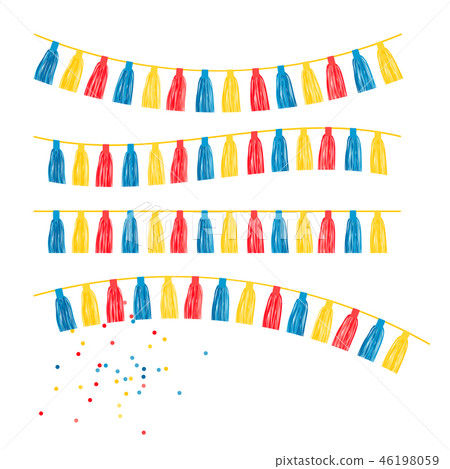 Party Background with Flags Vector Illustration 46198059