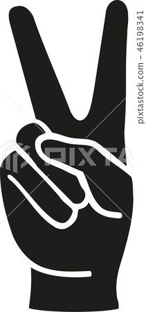 hand_peace_real_invert.eps - Stock Illustration [46198341] - PIXTA