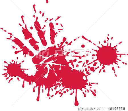 Handprint with blood Handprint with blood 46198356