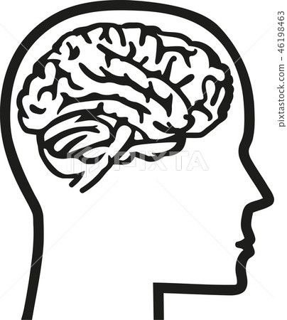 Head with brain icon Head with brain icon 46198463