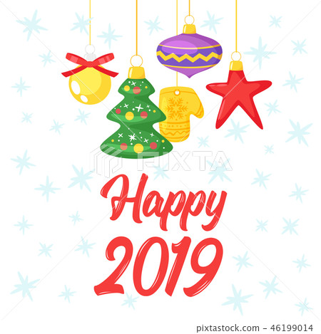 New Year and Christmas card 46199014