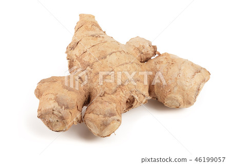 fresh Ginger root isolated on white background fresh Ginger root isolated on white background 46199057