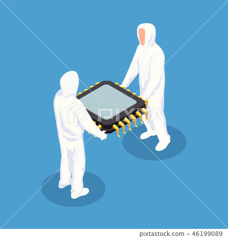 Semiconductor Isometric Design Concept 46199089