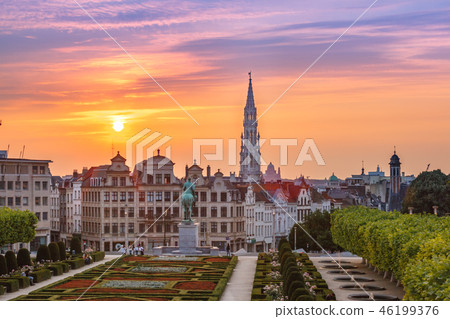 Brussels at sunset, Brussels, Belgium 46199376