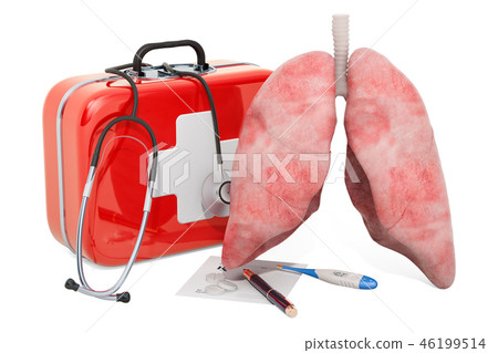 First Medical Aid and treatment of lungs concept 46199514