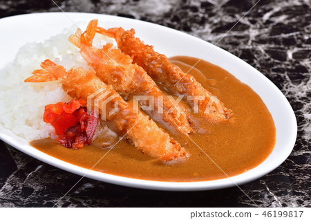 Fried shrimp curry 46199817