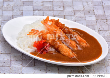 Fried shrimp curry 46199819