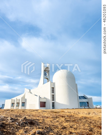 Stykkisholmur church on hill, Iceland 46201093