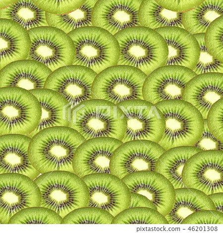 Kiwi slice isolated on  backgorund 46201308