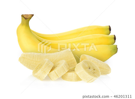 Banana isolated on the white background . Banana isolated on the white background . 46201311