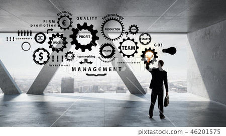 Businessman in modern interior Businessman in modern interior 46201575