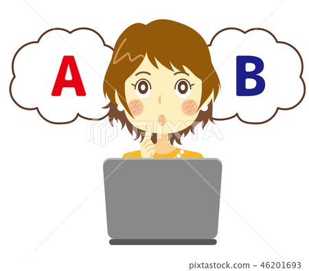 Woman PC troubled with A or B 46201693