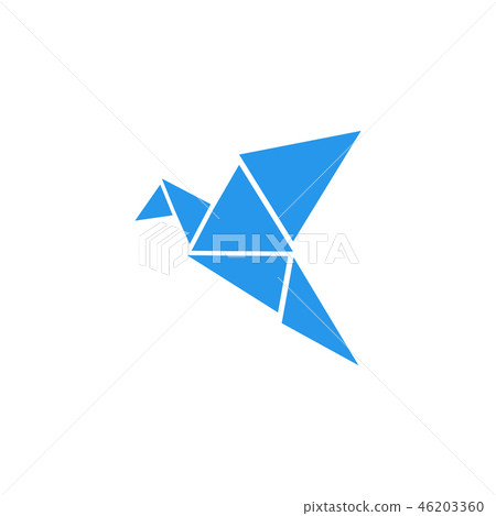 Illustration of poly bird logo design template 46203360