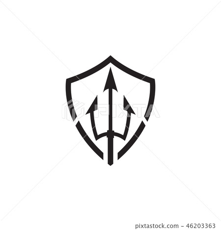 Clean illustration of trident icon template Clean illustration of trident icon template 46203363