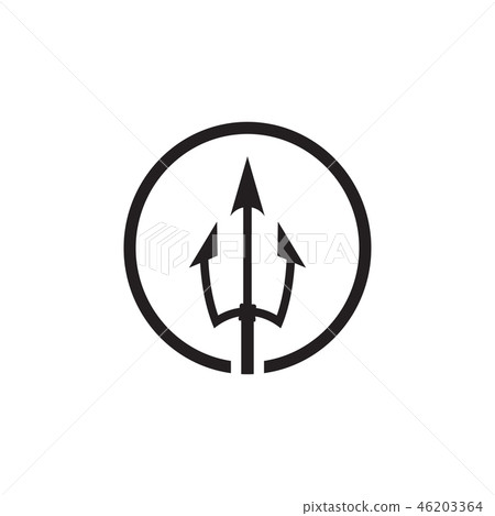 Clean illustration of trident icon template Clean illustration of trident icon template 46203364