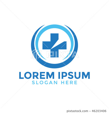 Medical cross circle logo icon design template Medical cross circle logo icon design template 46203406