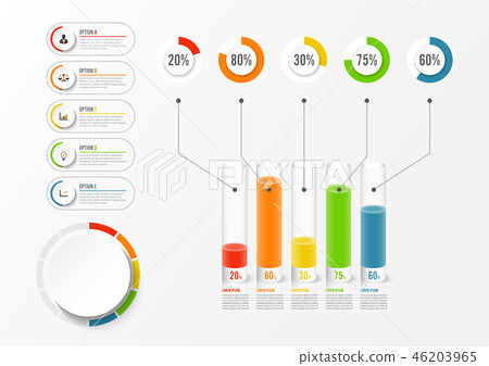 Abstract elements of graph Vector infographic. Abstract elements of graph Vector infographic. 46203965