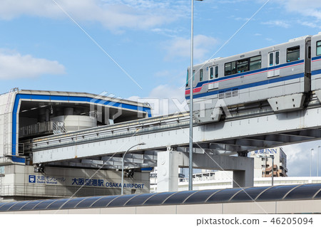 大阪。單軌。大阪機場站。 大阪。單軌。大阪機場站。 46205094