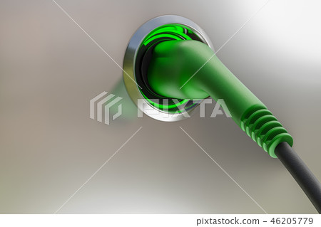 Charging modern electric car green handle power Charging modern electric car green handle power 46205779