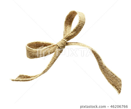 Beige canvas  ribbon bow 46206766