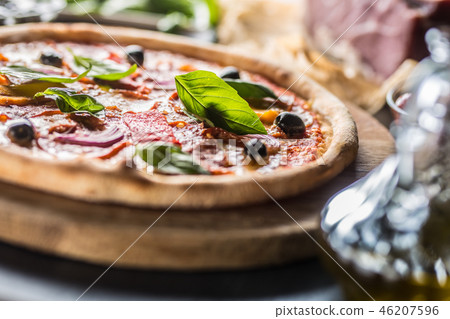Pizza diavolo traditional italian meal. 46207596