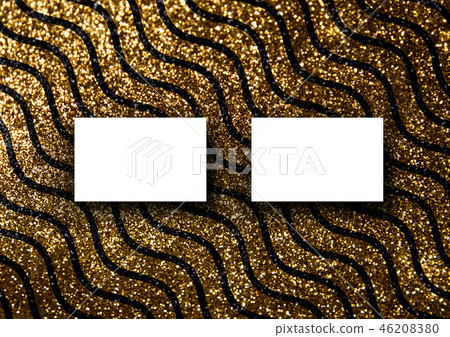 Business card mockup gold wavy line background Business card mockup gold wavy line background 46208380