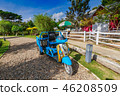 Motorcycle in village grape farm 46208509
