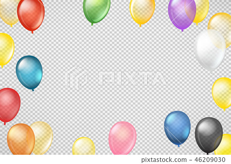 Flying color transparent balloons  46209030