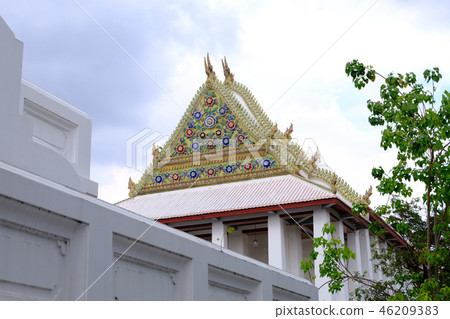 Gable of Royal Ordination Hall in Nonthaburi Gable of Royal Ordination Hall in Nonthaburi 46209383