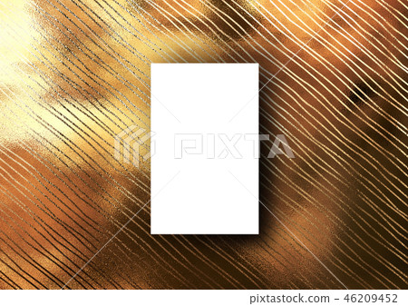 Business card with gold crooked line background Business card with gold crooked line background 46209452